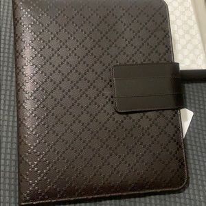 Gucci ipad case brown